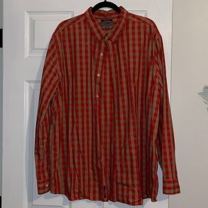 Men’s 1888 Saddlebred Red and Khaki Plaid Shirt